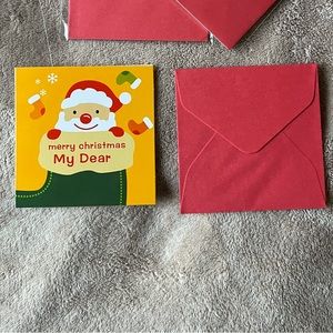 FREE with any purchase- small Christmas card with envelope from shein